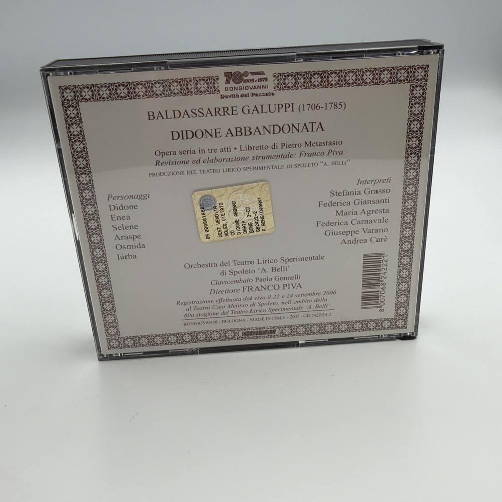 FRANCO PIVA BALDASSARRE GALUPPI: DIDONE ABBANDONATA 3 Cd Set - Picture 3 of 5